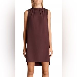 NWT AllSaints Jay Dress – Bordeaux Red – Size Small